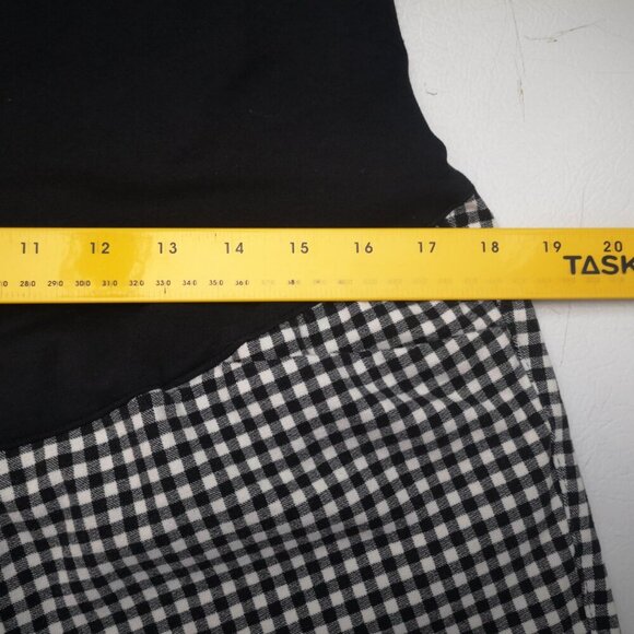 Old Navy Maternity Size 16 Black & White Checked Pull On Style Pixie Pants - Picture 8 of 11
